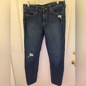 True Religion Dark Blue Distressed Skinny Jeans Size 29